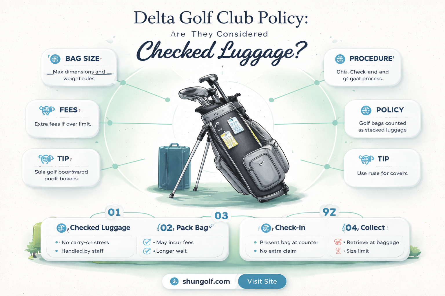 are golf clubs a checked bag with delta