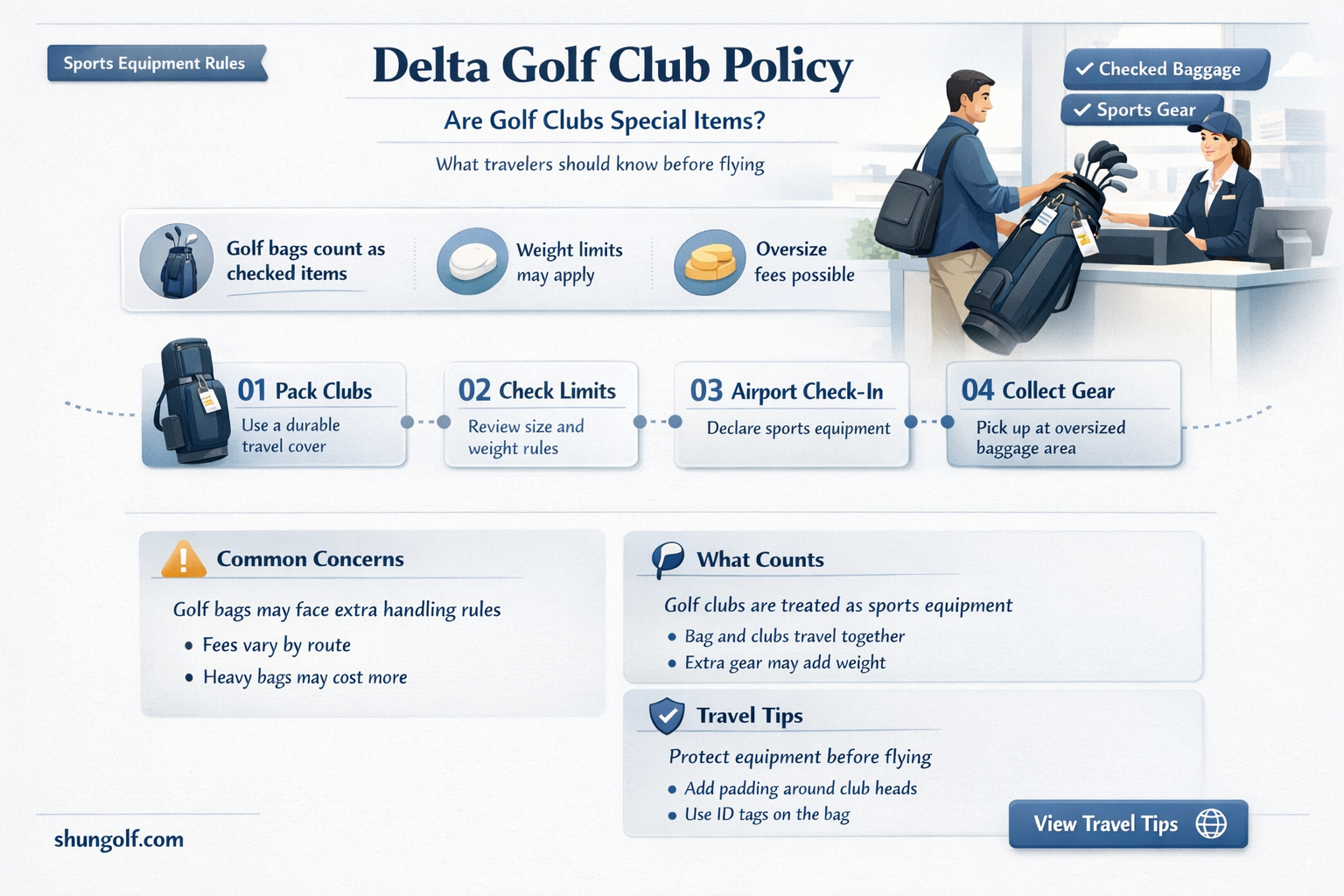 are golf clubs special items on delta