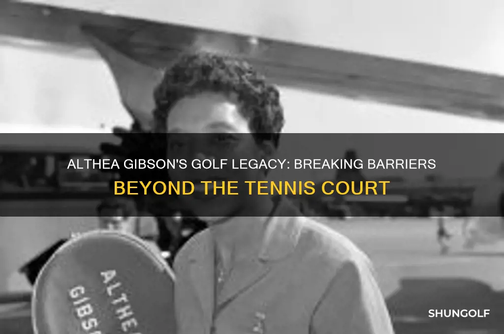 did althea gibson play golf