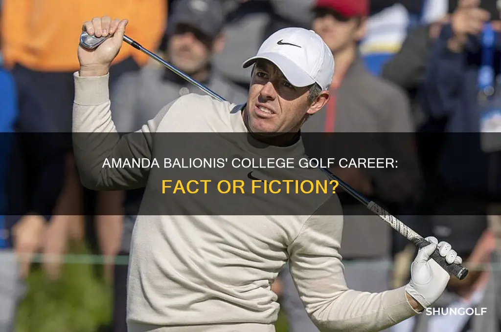 did amanda balionis play college golf
