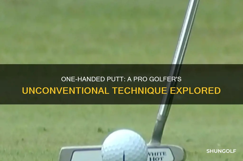 did any pro golfer putt one handed