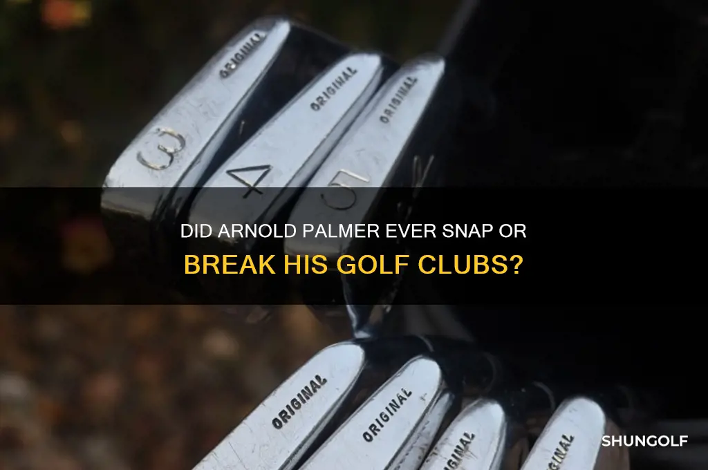 did arnold palmer break golf clubs