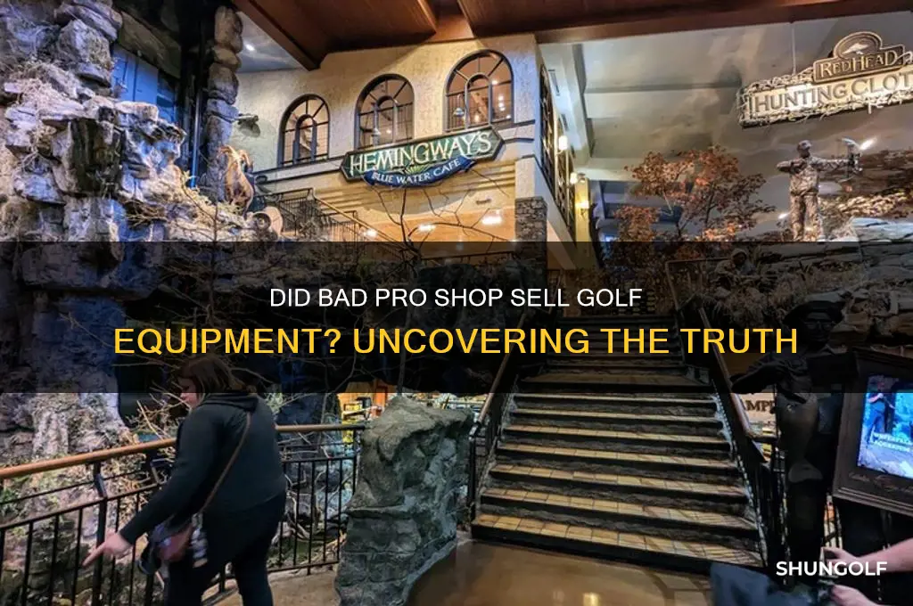 did bad pro shop sell golf equipment