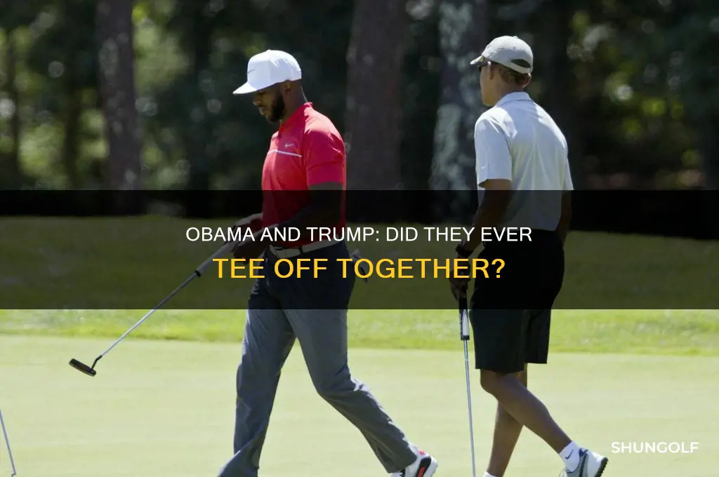 did barack obama play golf with donald trump