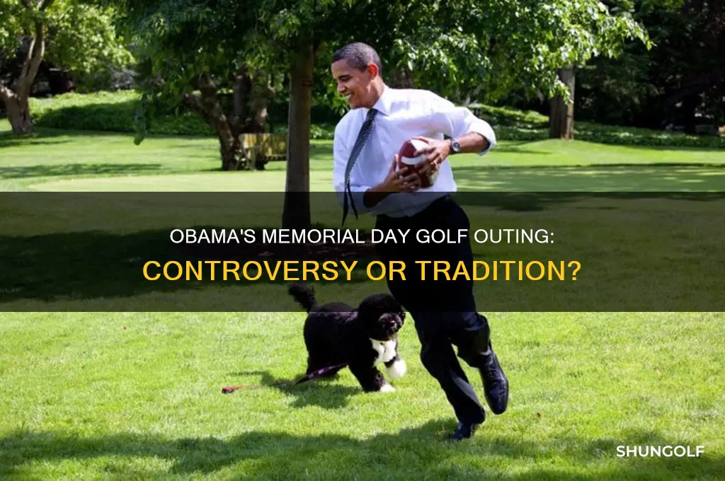 did barak obama go golfing on memorial day