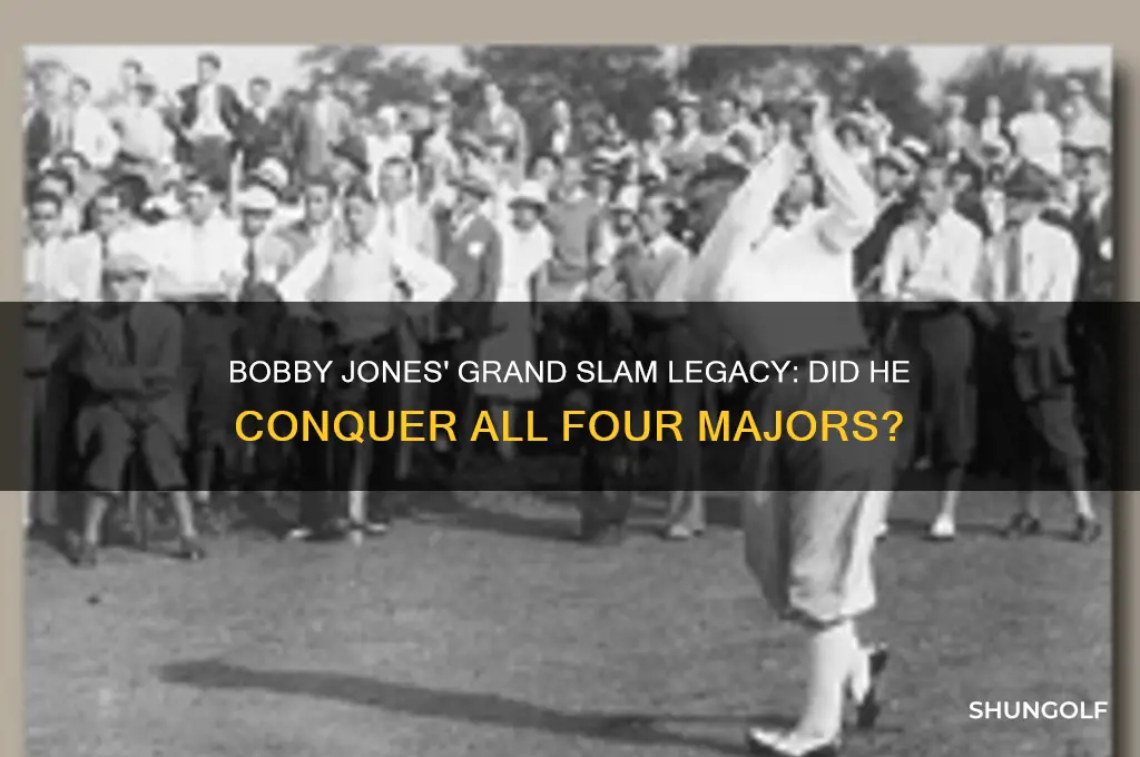 did bobby jones ever won the grand slam of golf