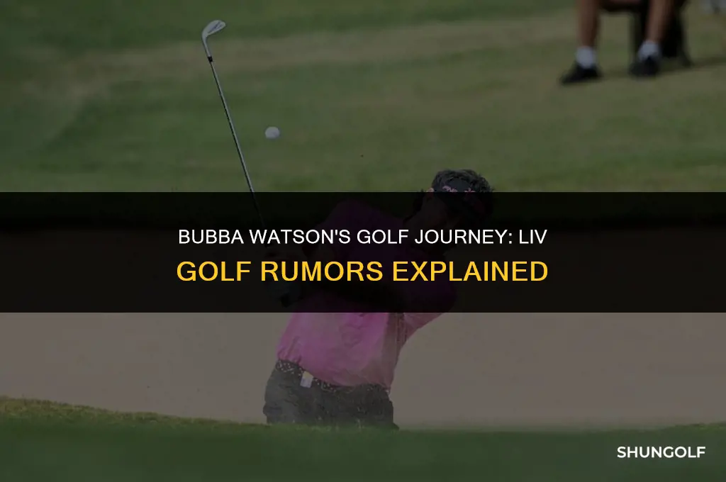 did bubba watson go to liv golf