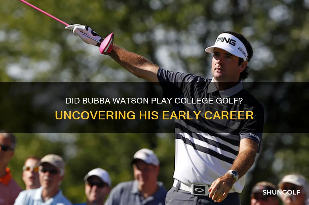 did bubba watson play college golf