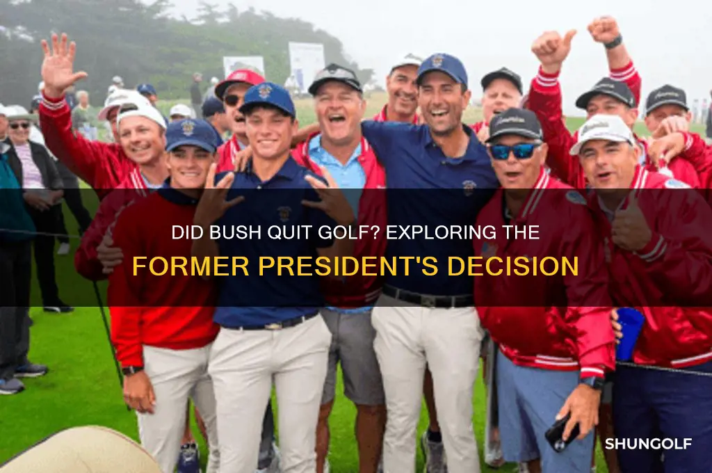 did bush stop playing golf