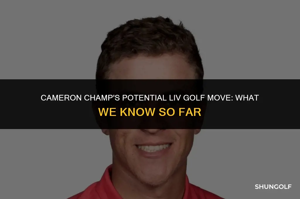 did cameron champ join liv golf