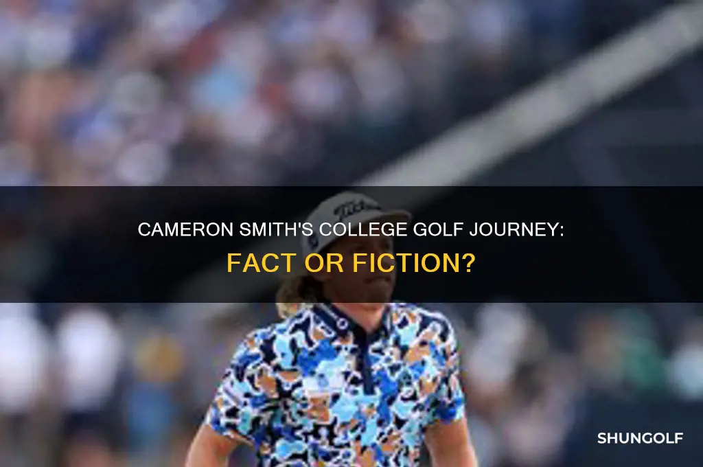 did cameron smith play college golf