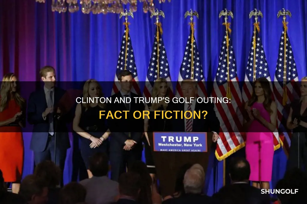 did clinton go golfing with trump