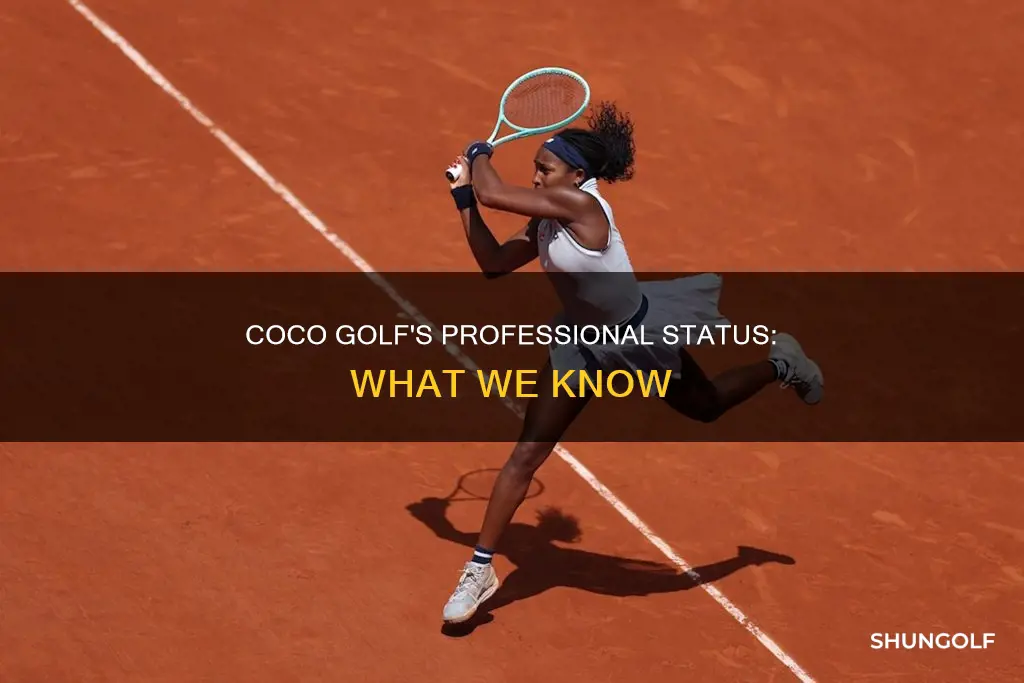 did coco golf turn professional