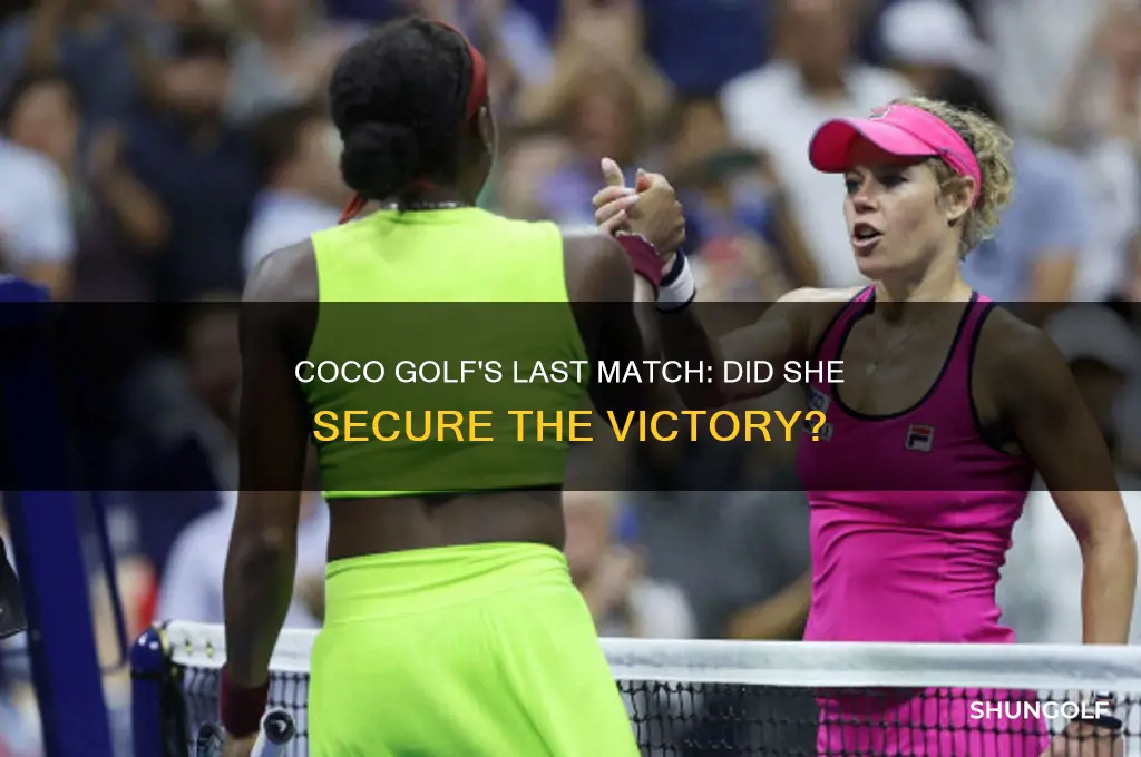 did coco golf win her last match