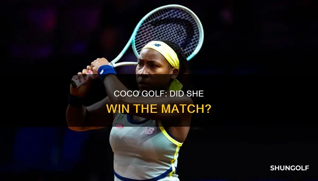 did coco golf win her match