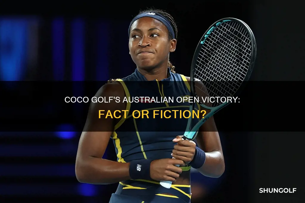 did coco golf win the australian open