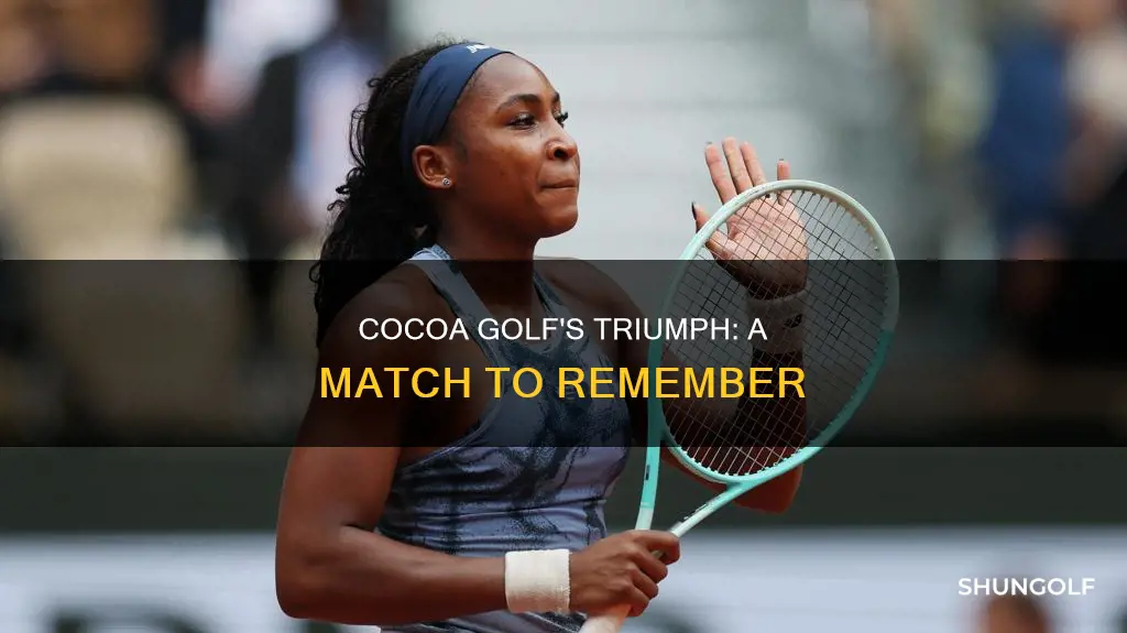 did cocoa golf win her match