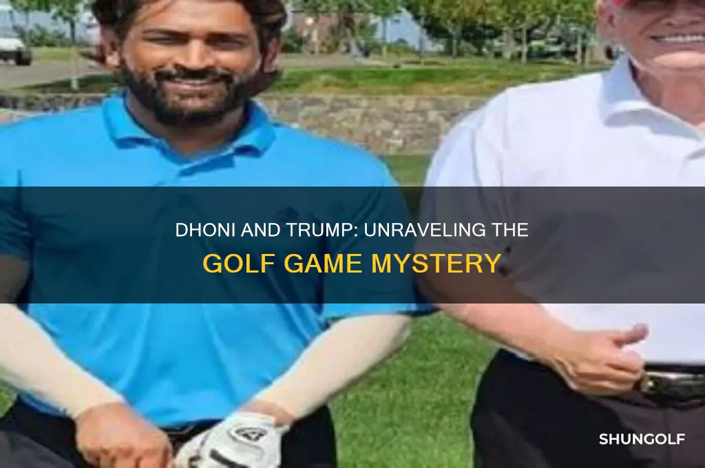 did dhoni play golf with trump