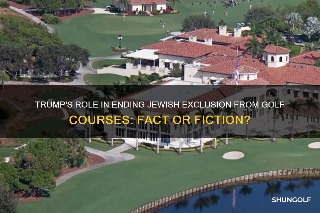 did donald trump desegregate jews on golf courses