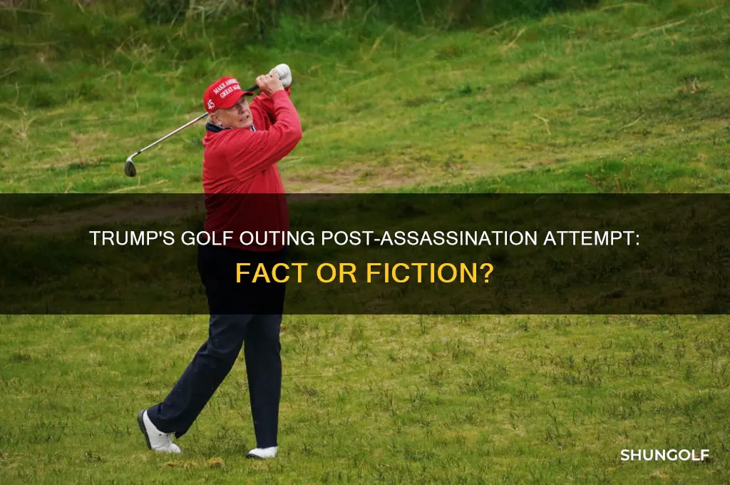 did donald trump play golf after assassination attempt