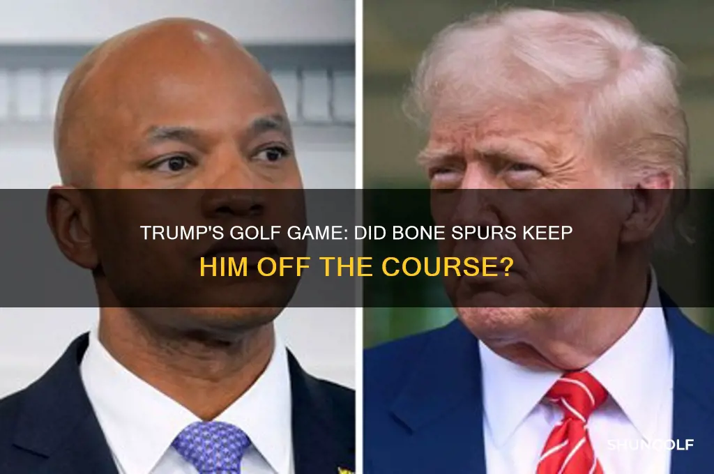 did donald trump play golf with bone spurs