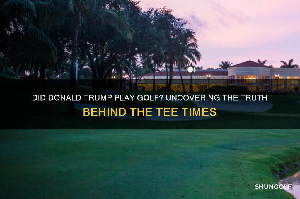 did donald trump play golf