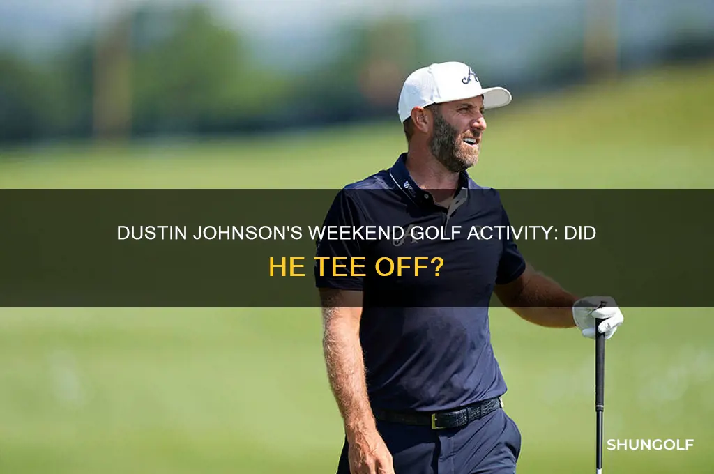 did dustin johnson play golf this weekend