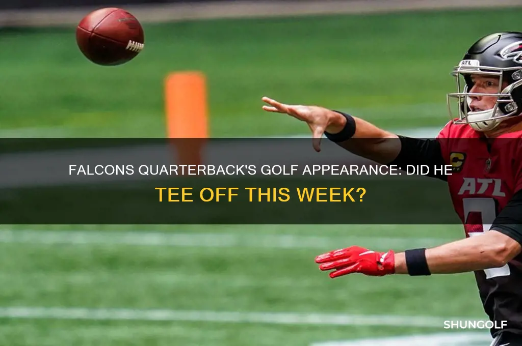 did falcons quarterback play in golf tounament this week