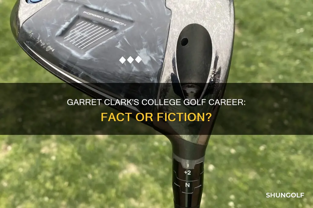 did garret clark play college golf