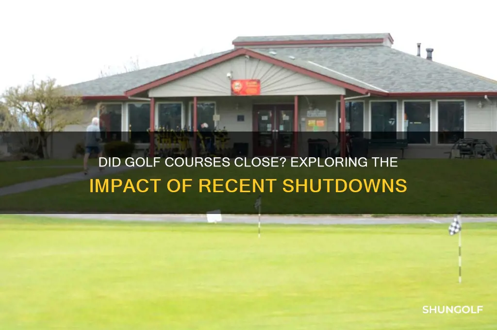 did golf courses close