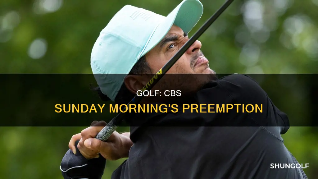 did golf preempt cbs sunday morning