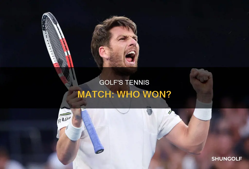 did golf win her tennis match