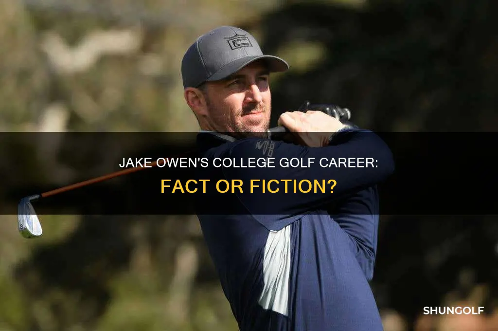 did jake owen play golf in college