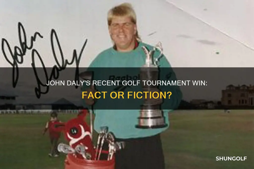 did john daly win a recent golf tournment