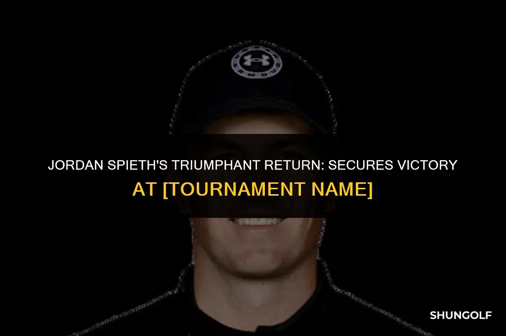 did jordan spieth win the golf tournament