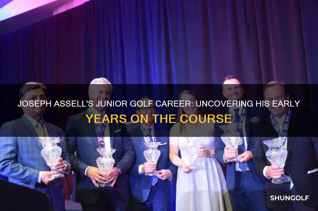 did joseph assell play golf as a junior