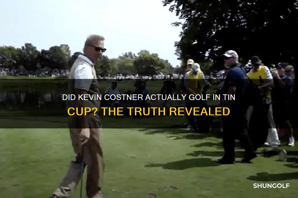 did kevin costner really golf in tin cup