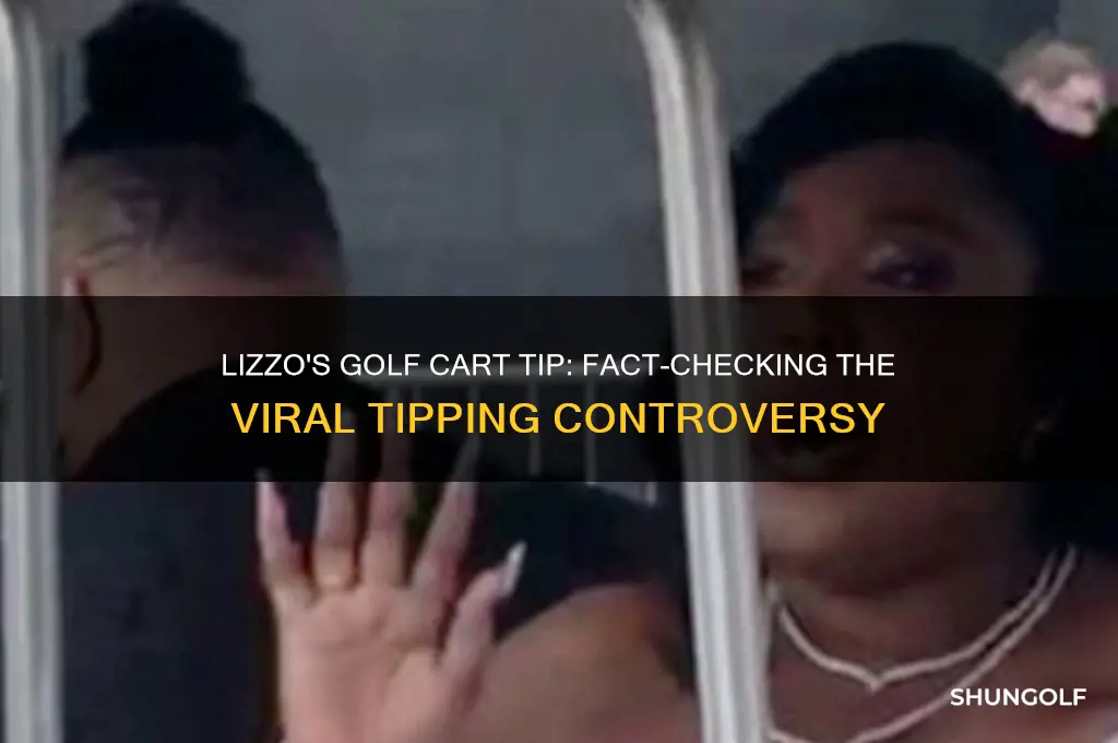 did lizzo tip golf cart
