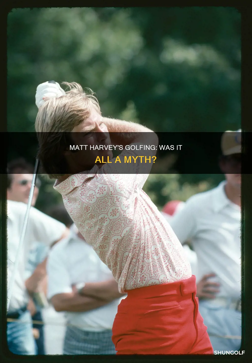did matt harvey even go golfing