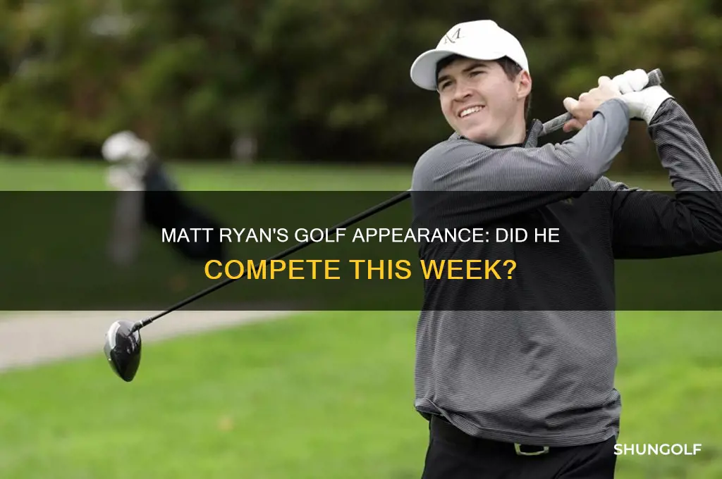 did matt ryan play in a golf tournament this week