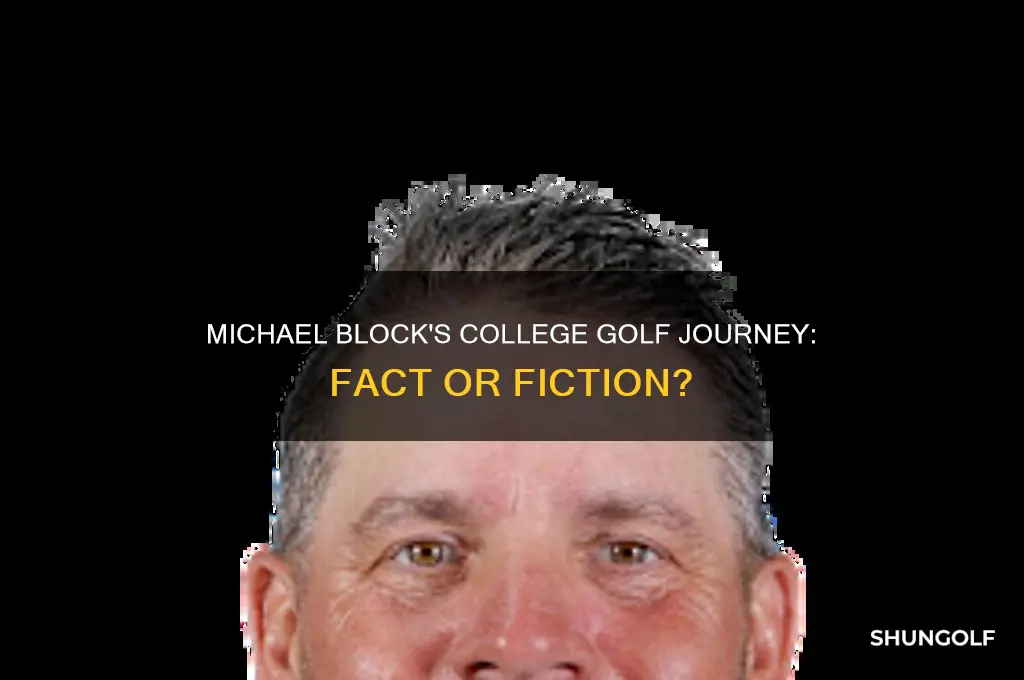 did michael block play college golf