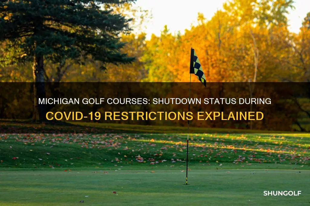 did michigan close golf courses