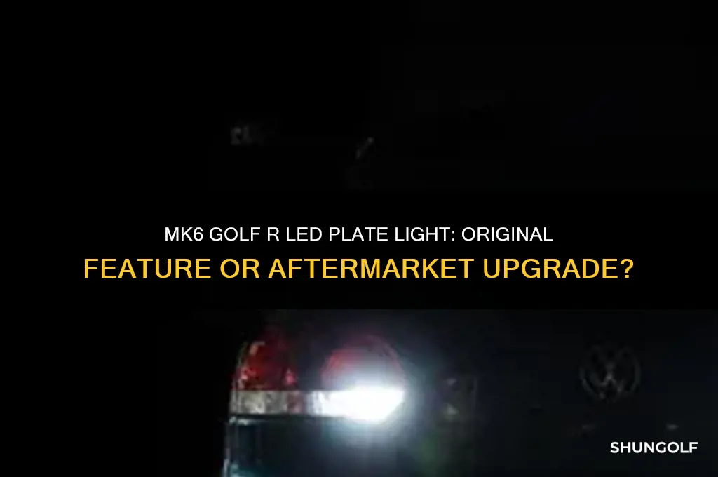 did mk6 golf r come with led plate ligh