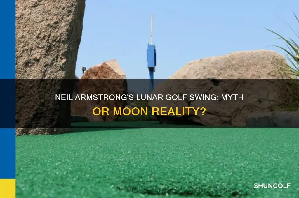 did neil armstrong play golf on the moon