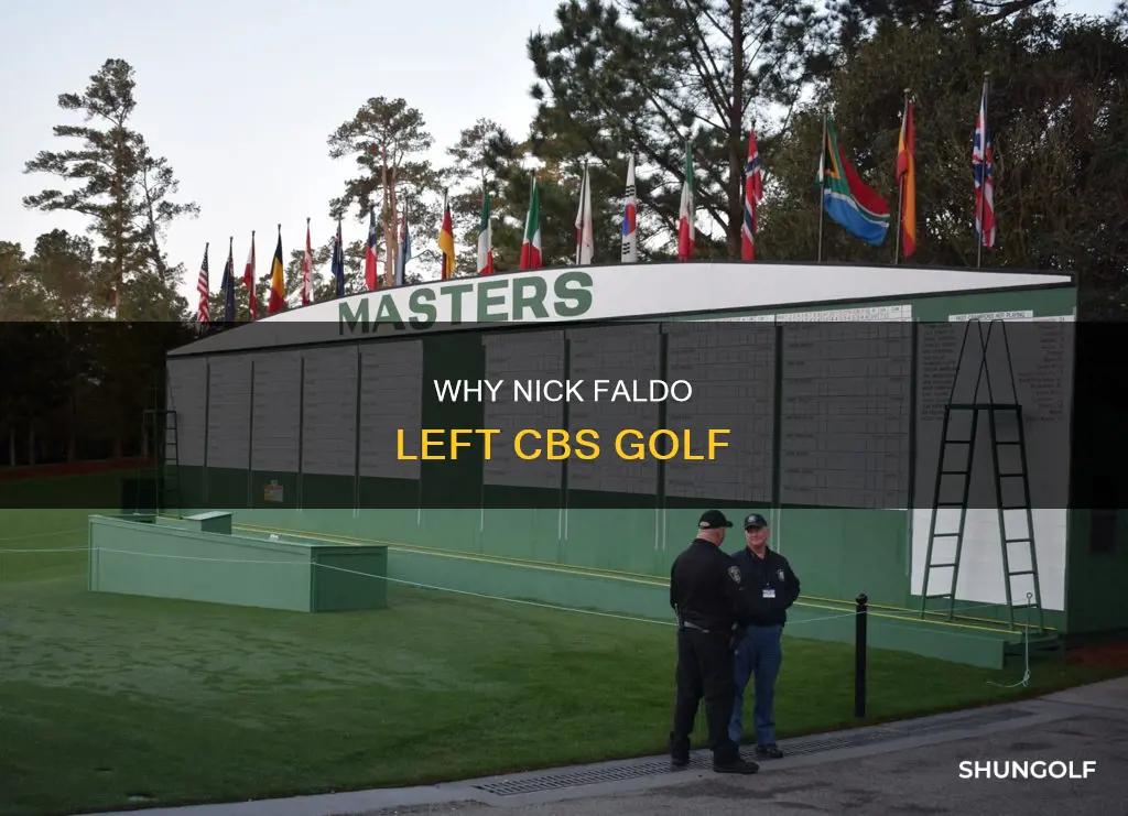 did nick faldo leave cbs golf