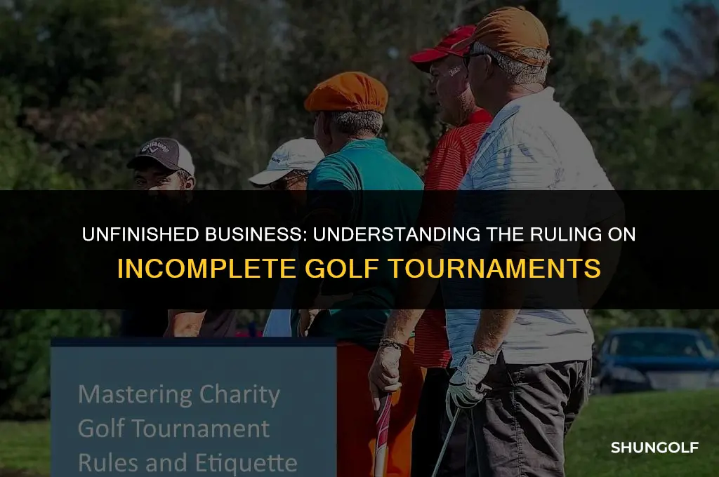 did not finish golf tournament ruling