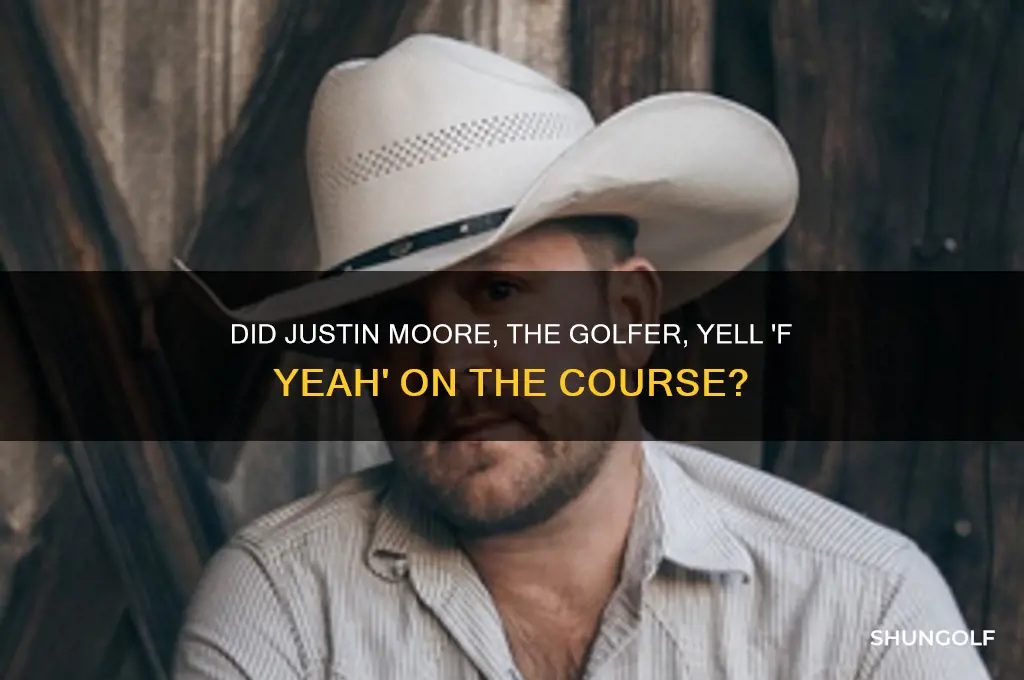 did nustin moore golf player say f yeah