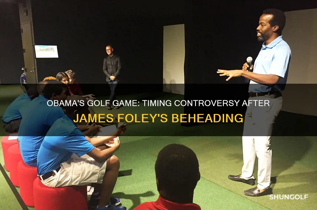 did obama go golfing minutes after james foley was beheaded