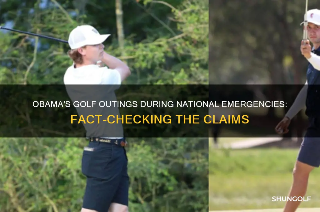 did obama golf during his national state of emergency