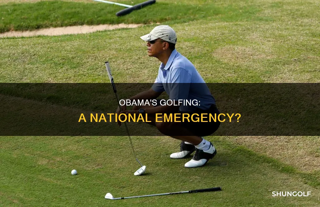 did obama golf during national emergency